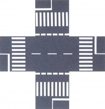 Busch Carrefour asphalt-H0 - Trains miniatures : décors