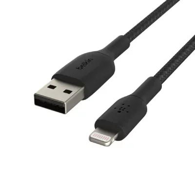 Câble Lightning Belkin USB-A 3m tréssé noir