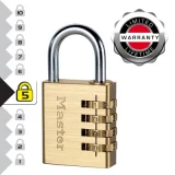 MASTER LOCK Cadenas laiton massif à combinaison programmable M