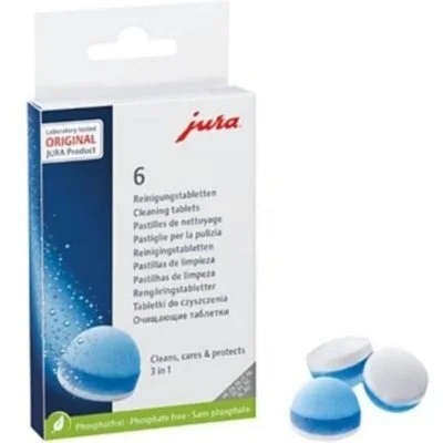 Café et thé Jura Boîte de 6 pastilles de nettoyage 3 phases