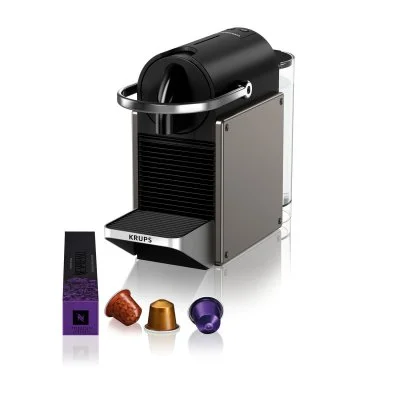 Cafetière à dosette ou capsule Krups Nespresso YY5290FD PIXIE Titane