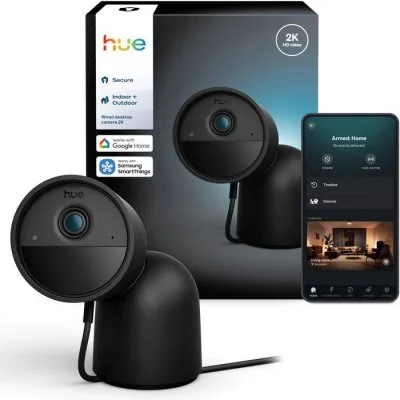 Caméra de surveillance connectée Philips Hue Secure Cam Noir
