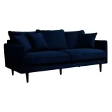 ATMOSPHERA Canapé 3 Places en Velours - Bleu Encre - L 1m94 - Marque