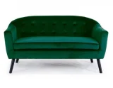 PARIS PRIX Canapé 3 Places Scandinave Velours Vert OLAF