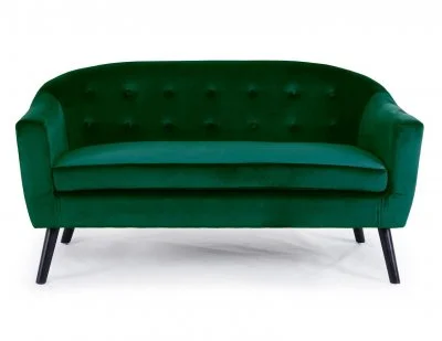 Canapé 3 Places Scandinave Velours Vert OLAF
