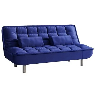Canapé convertible clic-clac MISHAN en tissu - Bleu - Bleu roi