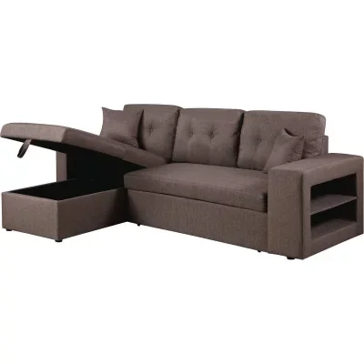 Canapé d'angle convertible/réversible 'Axel' - 3 places - Taupe