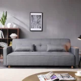 CONCEPT USINE Canapé droit convertible scandinave 3 places COPENHAGE - Gris