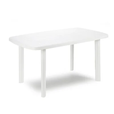 Carrefour FARO - Table de jardin rectangulaire - Blanc - 909908