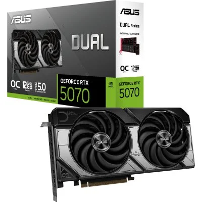 Carte graphique ASUS Dual GeForce RTX 5070 OC 12 Go GDDR7 Reflex 2 RTX AI DLSS4