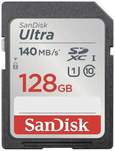 Carte mémoire SD Sandisk Carte Ultra 128GB SDXC Memory Card 140MB/s