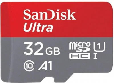 Carte Micro SD Sandisk Ultra microSDHC 32Go + SD adapteur