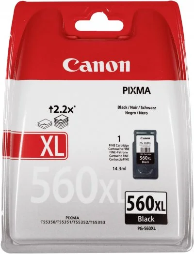 Cartouche d'encre noire Canon PG-560XL