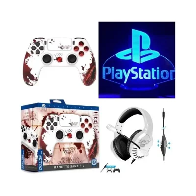 Casque Gamer Pro-H3 PlayStation PS4-PS5 Edition + Manette PS4 Playstation Zombie Bluetooth