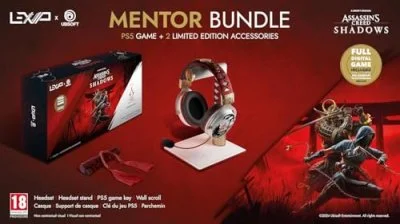 Casque Lexip Mentor Assasin's Creed Shadows + Support de casque + Jeu pour console PS5