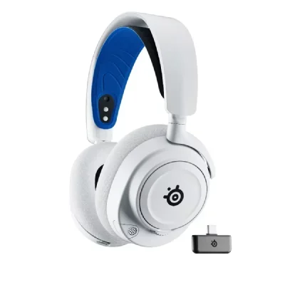 Casques avec microphone steelseries arctis nova 7p bleu blanc noir