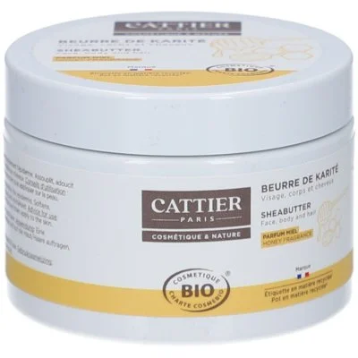 Cattier Beurre De Karité Bio 100% Naturel Parfum Miel 100g