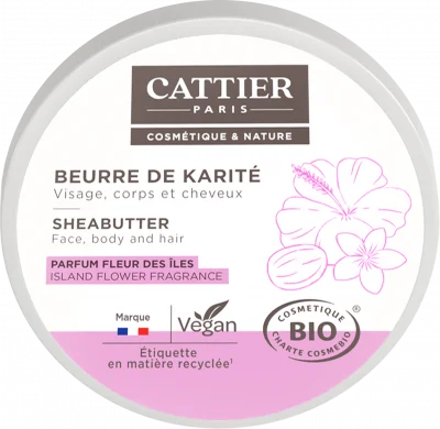 Cattier Beurre De Karité Parfum Fleur Des Iles 100g