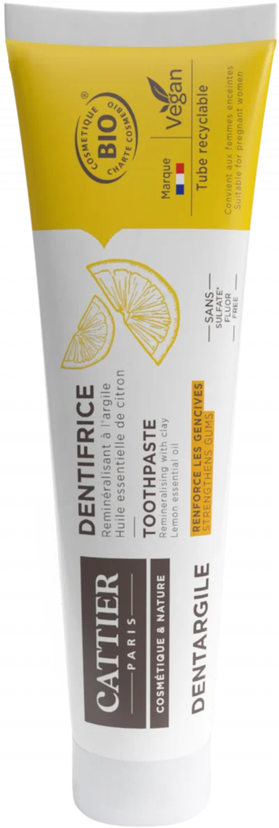 Cattier Dentargile Dentifrice Citron Bio 75ml