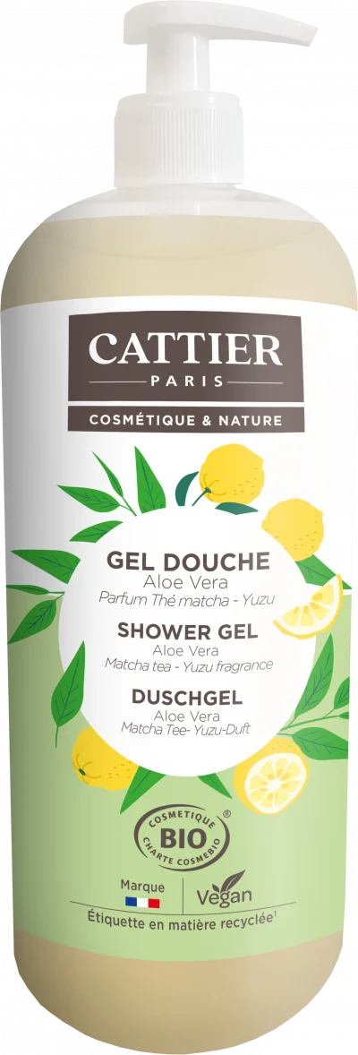 Cattier Gel Douche Thé Matcha Yuzu Bio 1L