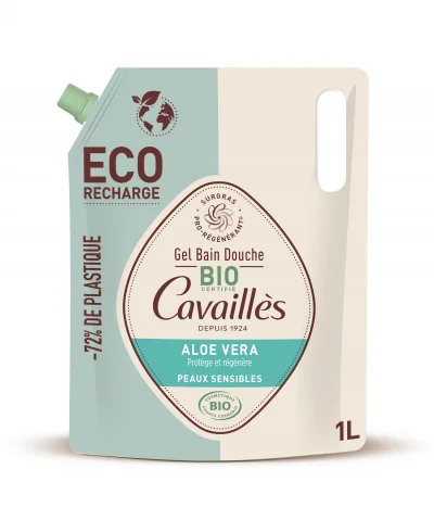 Cavaillès Gel Bain Douche Aloe Vera BIO Eco-Recharge 1000ml