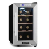 KLARSTEIN Cave à vin reserva 8 uno 23 litres 8 bouteilles 11-18 °c 26 db acier inoxydable