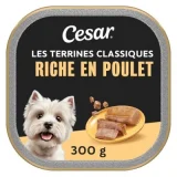 CESAR Barquette En Terrine Au Poulet - Pour Chien Adulte - 300 G X20