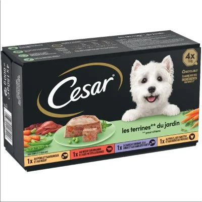 Cesar Classics Sélection en terrine - terrines du jardin (8 x 150 g)