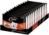CESAR sachets fraîcheur en sauce - 2 variétés - pour chien adulte - 4 x 100 g (x13)
