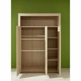 TRENDTEAM Chambre bébé Trio : Lit 70 x 140 cm + Commode a langer + Armoire olivia - Chene Trend Team