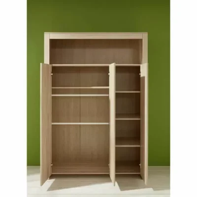 Chambre bébé Trio : Lit 70 x 140 cm + Commode a langer + Armoire olivia - Chene Trend Team