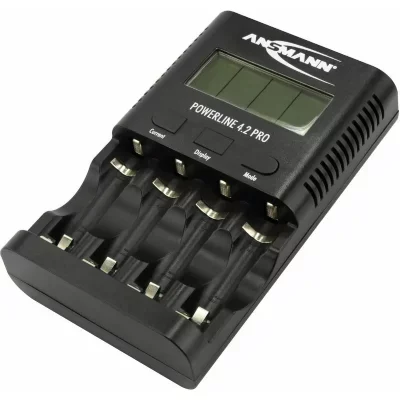 Chargeur à batteries pour 4 piles AA/AAA NiMH + décharge, test, rafr.