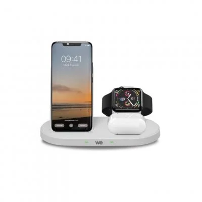 Chargeur induction Dock de charge induction Apple 3-en-1 Blanc