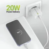 MAYAXESS Chargeur Secteur Pour Pixel 9a 20w + Câble Usb-c 1m Blanc