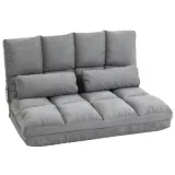 HOMCOM Chauffeuse inclinaison dossie 102x73x60cm Gris
