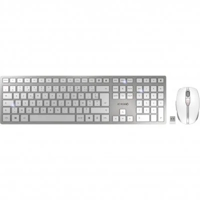 CHERRY Pack clavier & souris DW 9100 sans fil blanc/argent