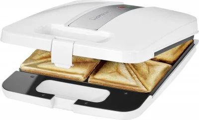 Clatronic ST3629 Appareil à croque-monsieur blanc, argent