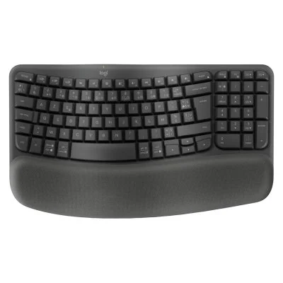 Clavier ergonomique sans fil Azerty Logitech Wave Keys Noir