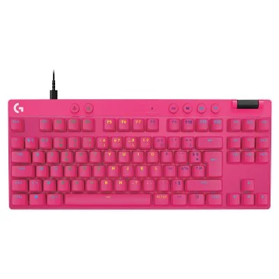 Clavier gaming Logitech G PRO X TKL RAPID rose
