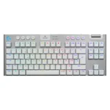 LOGITECH Clavier gaming mécanique sans fil ultra-plat Azerty G915 X Lightspeed TKL Tactile Blanc