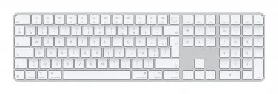 Clavier sans fil Azerty Apple Magic Keyboard avec Touch ID et pavé numérique Blanc