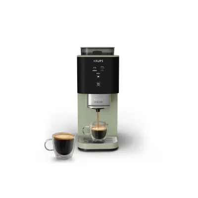Coffee Crush SA401LE0- Machine à café à grains Krups, Vert - Neuf
