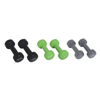 Coffret de 6 haltères Schildkröt : 2x0,5kg, 2x1,0kg, 2x1,5kg