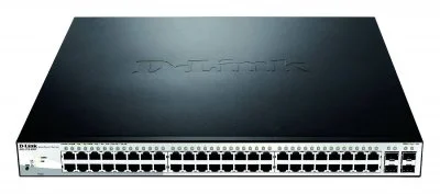 Commutateur semi-géré D-Link 48 ports Gigabit PoE 370 W + 4 ports combinés Giga