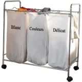 COMPACTOR - Chariot à linge, Blanc, 74 x 45.5 x H.75 cm, RAN2594