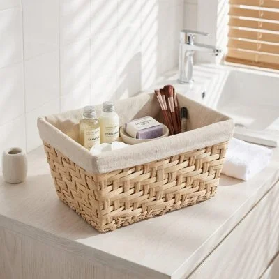 Compactor Panier de rangement Beige 38.5 x 28.5 x H.20.5 cm