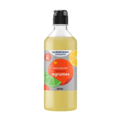 Concentré Sodastream Saveur Agrumes sans sucres 1024254330 440 ml Blanc et Orange