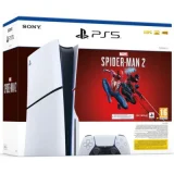 SONY Console PS5 Slim Edition Standard Blanc et Noir + Marvel's Spider-Man 2