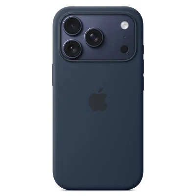Coque Apple en silicone avec MagSafe minuit pour iPhone 17 Pro