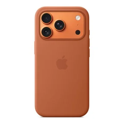 Coque Apple en silicone avec MagSafe terracotta pour iPhone 17 Pro